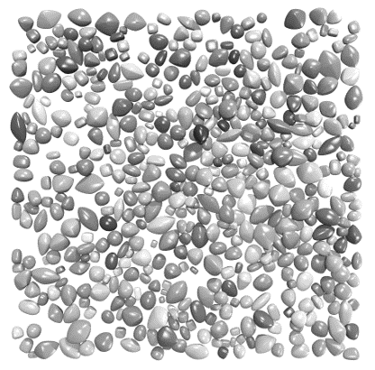 Computer generated sand particles for numerical simulation